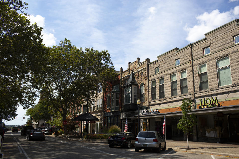 Downtown Holland, Mich., which is located in Ottawa County, is seen, Tuesday, Sept. 5, 2023. The Ottawa County Board of Commissioners are aiming to cut the health department’s funding by millions of dollars. (AP Photo/Kristen Norman)