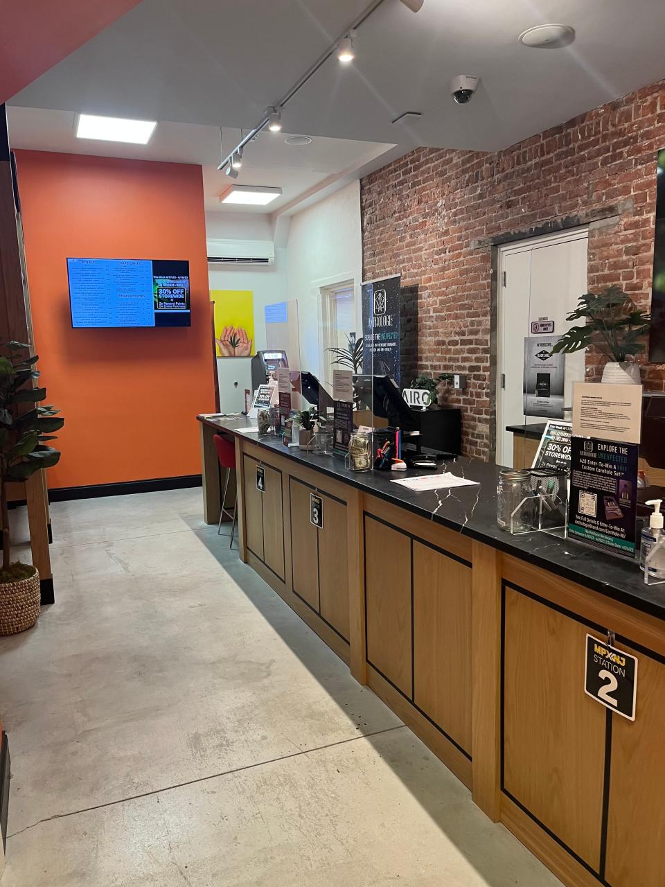 The interior of MPX NJ, the first recreational marijuana dispensary licensed in Atlantic City at 153 S New York Ave. By the end of 2023, MPX plans to expand into a much larger dispensary space a block away at 121-124 St. James Place.