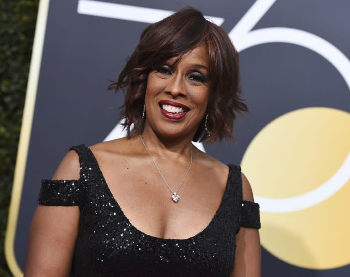 In this Jan. 7, 2018, file photo, Gayle King arrives at the 75th Golden Globe Awards at the Beverly Hilton Hotel in Beverly Hills, Calif.