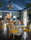 <p>Talk about drama: In his “Tent for New Beginnings” dining room, ELLE DECOR A-List designer <a href="https://coreydamenjenkins.com/" rel="nofollow noopener" target="_blank" data-ylk="slk:Corey Damen Jenkins;elm:context_link;itc:0;sec:content-canvas" class="link ">Corey Damen Jenkins</a> incorporated rich textures and exciting jewel tones to evoke the spectacle of a Cirque du Soleil performance. The tented ceiling is of a fabric hand-crafted by <a href="https://www.frenchfinish.com/" rel="nofollow noopener" target="_blank" data-ylk="slk:French Finish;elm:context_link;itc:0;sec:content-canvas" class="link ">French Finish</a>, while the wall’s fabric is from the <a href="https://www.elledecor.com/design-decorate/a37594880/martyn-lawrence-bullard-the-shade-store/" rel="nofollow noopener" target="_blank" data-ylk="slk:Shade Store;elm:context_link;itc:0;sec:content-canvas" class="link ">Shade Store</a>. Antique Louis XVI chairs upholstered in bold yellow velvet surround quartz dining tables. The bold <a href="https://www.schotten-hansen.com/en/" rel="nofollow noopener" target="_blank" data-ylk="slk:Schotten & Hansen;elm:context_link;itc:0;sec:content-canvas" class="link ">Schotten & Hansen</a> parquet flooring was created in collaboration with Deven Gadula of <a href="https://www.first-last-always.com/company/home" rel="nofollow noopener" target="_blank" data-ylk="slk:First, Last & Always;elm:context_link;itc:0;sec:content-canvas" class="link ">First, Last & Always</a>.</p>