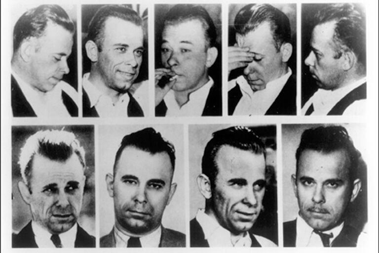 Las distintas imágenes que la policía norteamericana utilizó para reconocer a John Dillinger a la salida de un cine