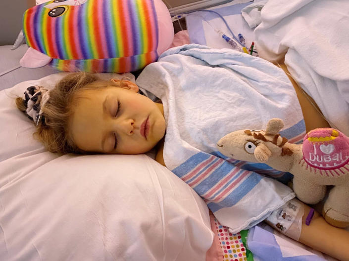 Liviah Widders in the hospital. (Courtesy Cincinnati Children's, Widders family)