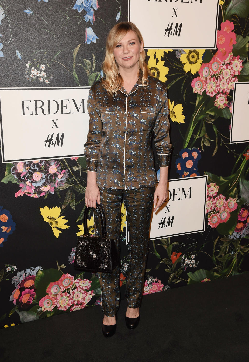 <p>Kirsten Dunst wore Erdem x H&M to attend the launch of the designer's high street collaboration.</p>