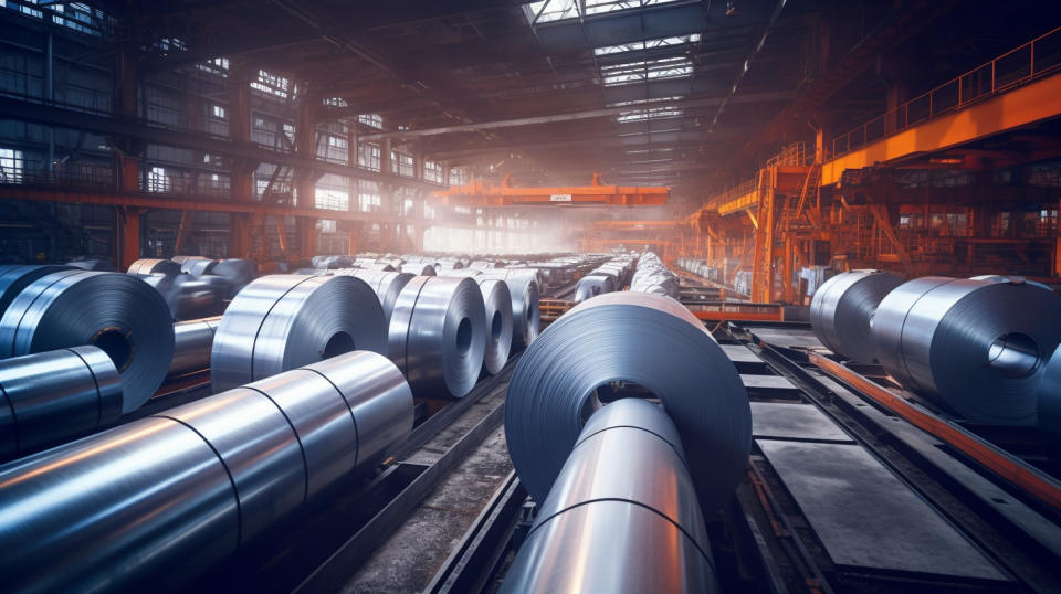 An aerial view of an aluminum mill, showcasing the company's production capabilities.