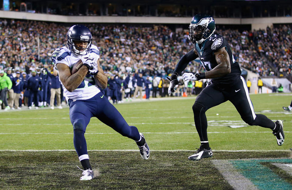 Doug Baldwin (left) and Malcolm Jenkins are two of the players who responded to President Trump in an editorial. (Getty)