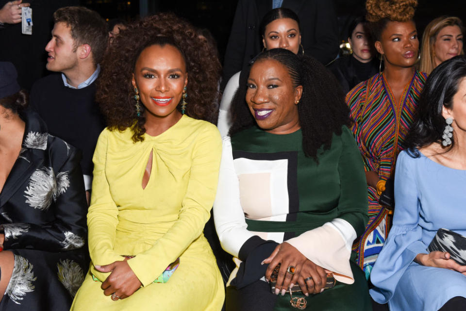 Janet Mock attends Prabal Gurung – Front Row – February 2018 – New York Fashion Week: The Shows at Spring Studios on February 11, 2018 in New York City. (Photo by Presley Ann/Patrick McMullan via Getty Images)