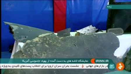 Iranian TV shows purported retrieved sections of downed U.S. drone