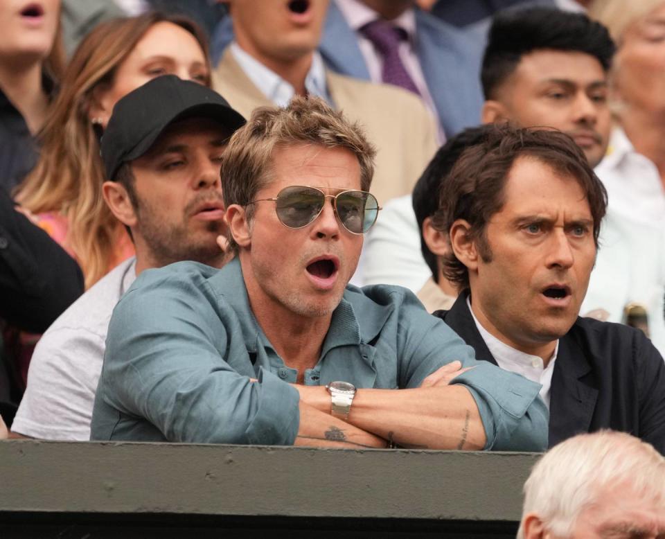 Hollywood-Star Brad Pitt war Gast beim Wimbledon-Finale.