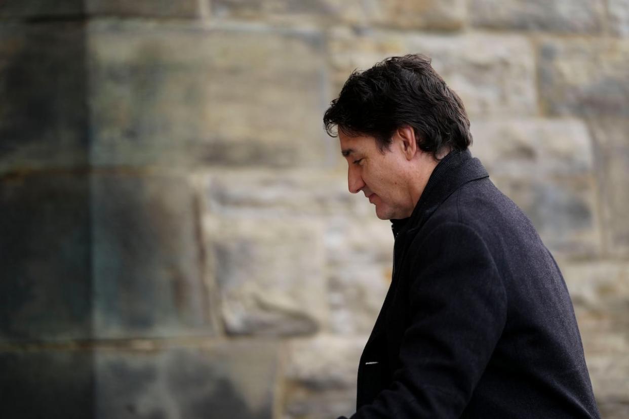 Prime Minister Justin Trudeau arrives at Parliament Hill in Ottawa on Tuesday, Jan. 30, 2024. (Sean Kilpatrick/The Canadian Press - image credit)