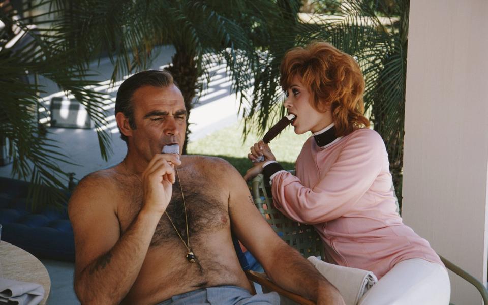 Off duty: Connery and Jill St. John on set of Diamonds Are Forever - Anwar Hussein