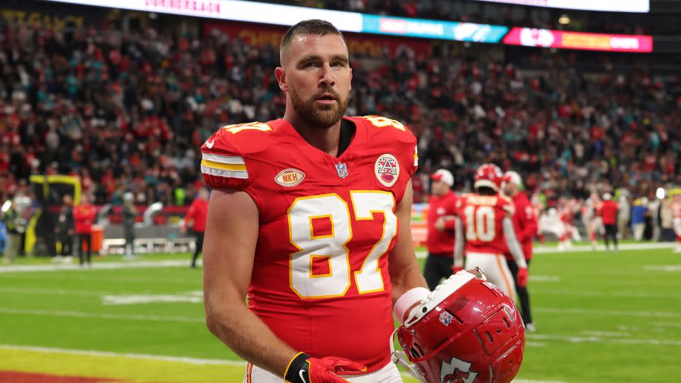 Travis Kelce flew to Buenos Aires last week to watch Taylor Swift perform. - Ralf Ibing/firo sportphoto/Getty Images