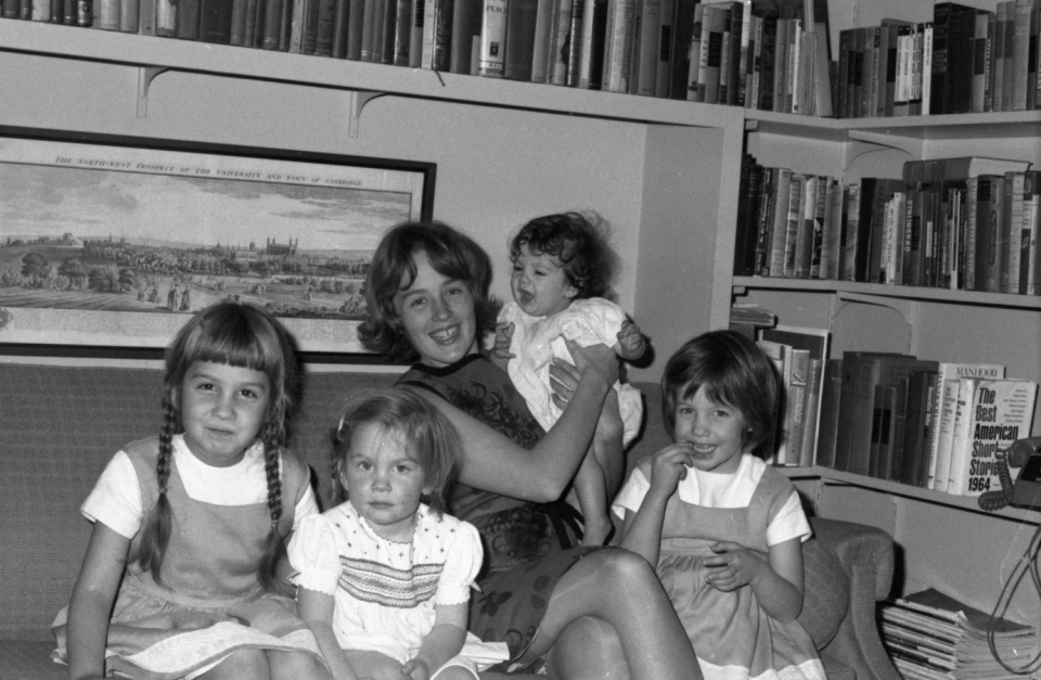 Here Pryde was captured by photographer friend Ulli Steltzer with her four daughters, pre-divorce and the birth of her fifth child with McPhee’s stepfather. The author is pictured in her mother’s arms.