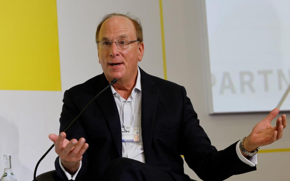 Larry Fink, chief executive officer of Blackrock Inc., speaks an event on the sidelines on day three of the World Economic Forum (WEF) in Davos, Switzerland, on Thursday, Jan. 19, 2023. The annual Davos gathering of political leaders, top executives and celebrities runs from January 16 to 20. Photographer: Stefan Wermuth/Bloomberg - Stefan Wermuth/Bloomberg