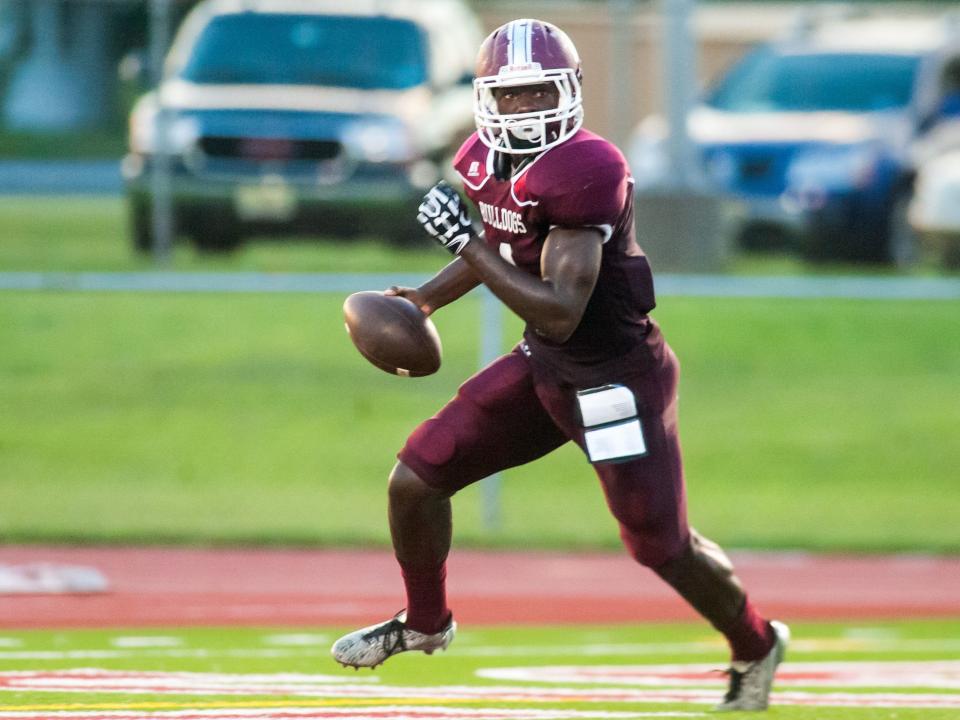 Bridgeton's Markquese Bell scrambles against Vineland during the 2016 season. Bell earned a scholarship to Maryland.