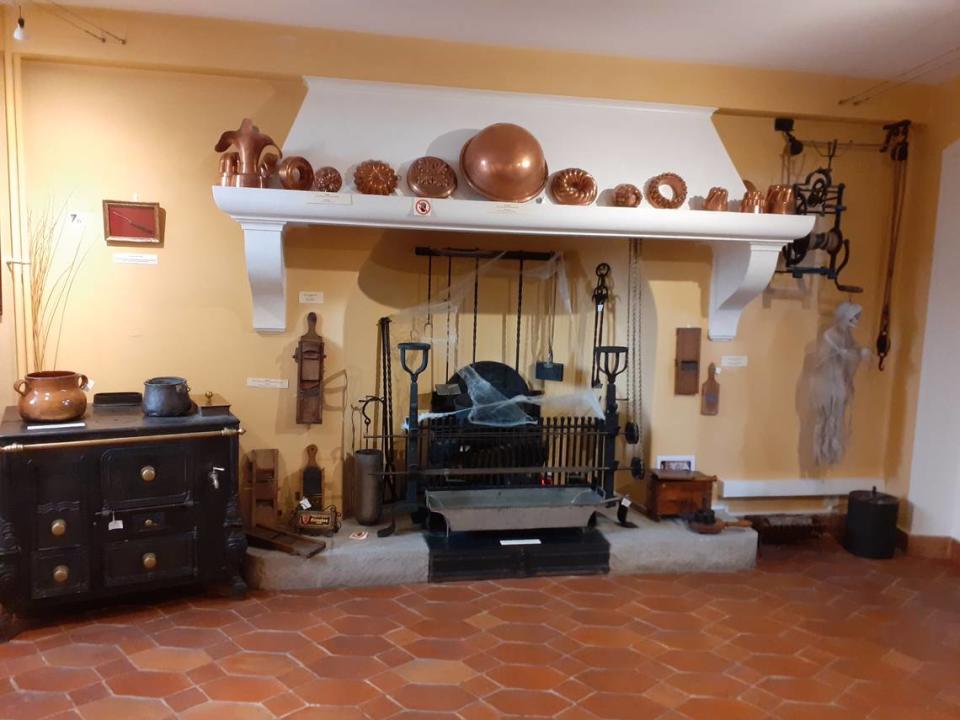 Reconstitución de una cocina, museo Escoffier.