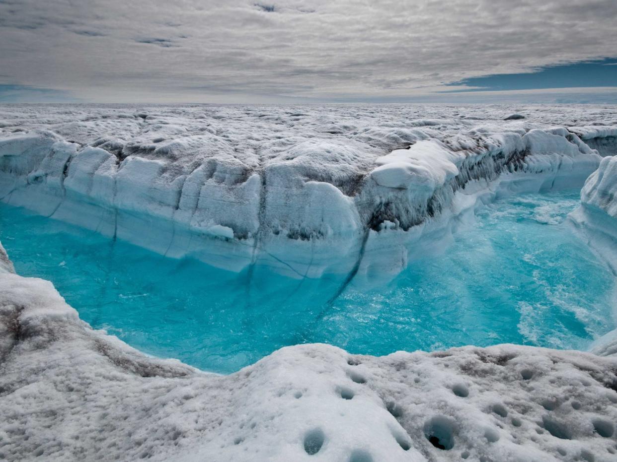 Greenland ice melting
