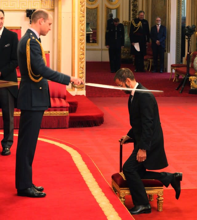 The iconic drummer was honored by The Duke of Cambridge for his services to music.