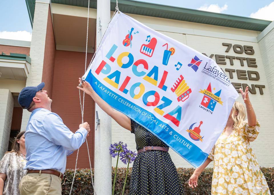 Local Palooza flag raising at Lafayette City Hall. Thursday, May 19, 2022.