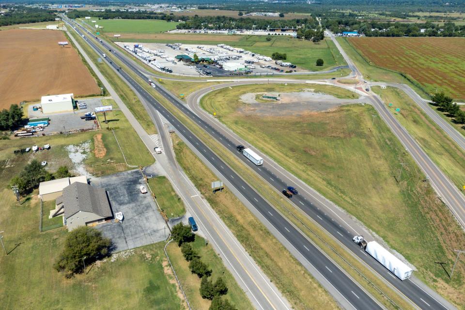 Interstate 35 is pictured Monday off N Main Avenue in Goldsby.