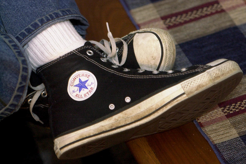 A pair of Chuck Taylor All Star basketball shoes, 2001