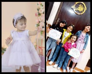 Eid's cousin's children are shown from left: Zeina, 2, Hala, 8, Menna, 6, Layan, 3, and Lara, 9. Hala is the only survivor.