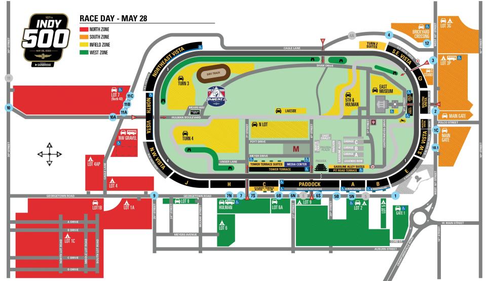 Going to the Indy 500? Here's a printable map of Indianapolis Motor