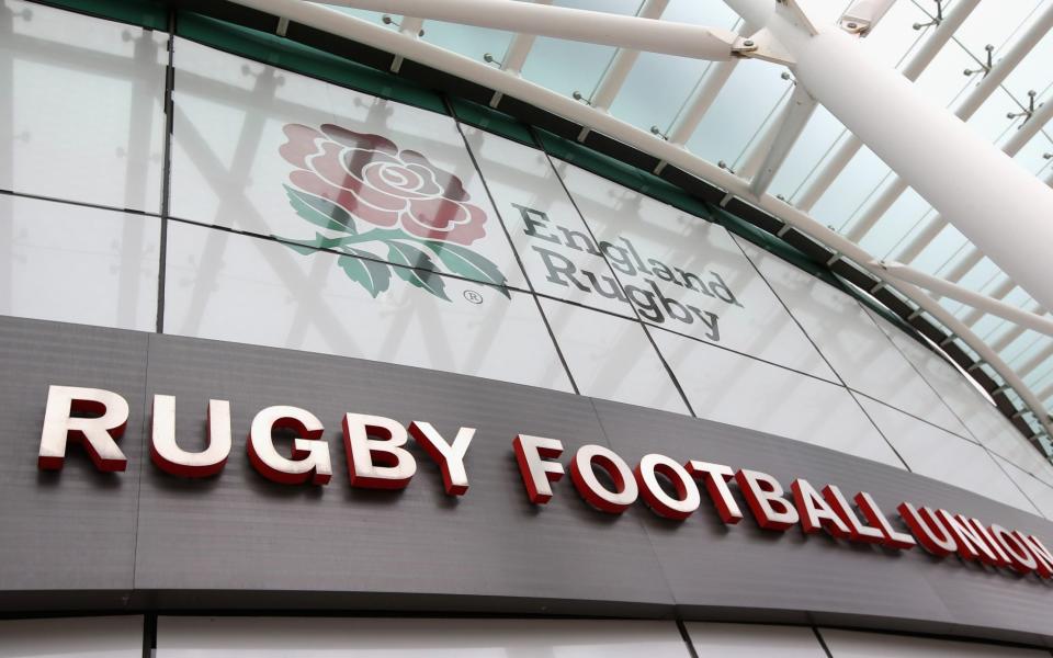 A general view of the RFU logo outside Twickenham Stadium on July 6, 2015 in London, England. -  Getty Images Europe