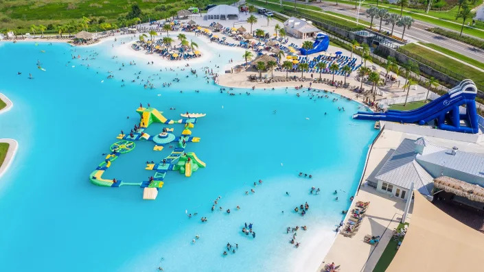 An artist's rendering of a Crystal Lagoon.