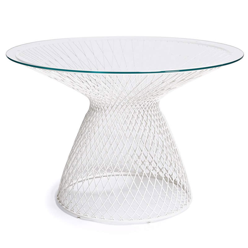 <p>This '50s-inspired piece brings major mid-century style indoors or out.</p> <p>$1,516 (originally $1,895) | <a rel="nofollow noopener" href="http://click.linksynergy.com/fs-bin/click?id=93xLBvPhAeE&subid=0&offerid=472601.1&type=10&tmpid=23216&RD_PARM1=http%3A%2F%2Fwww.abchome.com%2Fshop%2Flattice-steel-dining-table-1049657&u1=Instyle" target="_blank" data-ylk="slk:ABC Carpet & Home;elm:context_link;itc:0;sec:content-canvas" class="link ">ABC Carpet & Home</a></p>