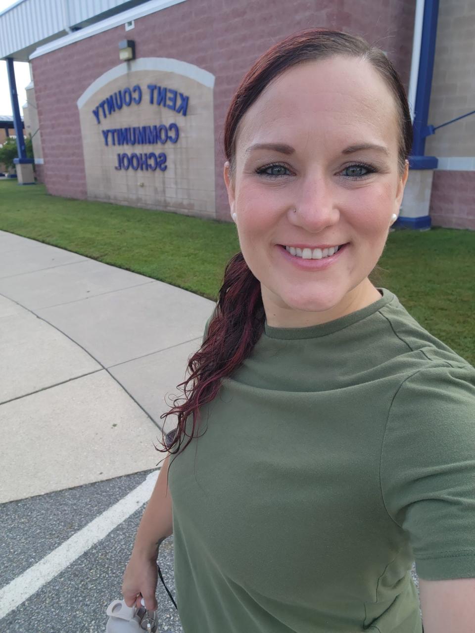 Jennifer Hickman works as a K-2 special education para at Kent County Community School — serving over 200 students from ages 3 to 21 living with physical, cognitive, communication and other varying degrees of ability — and now covers a K-2 class as a teacher in Dover, Delaware, in 2024.