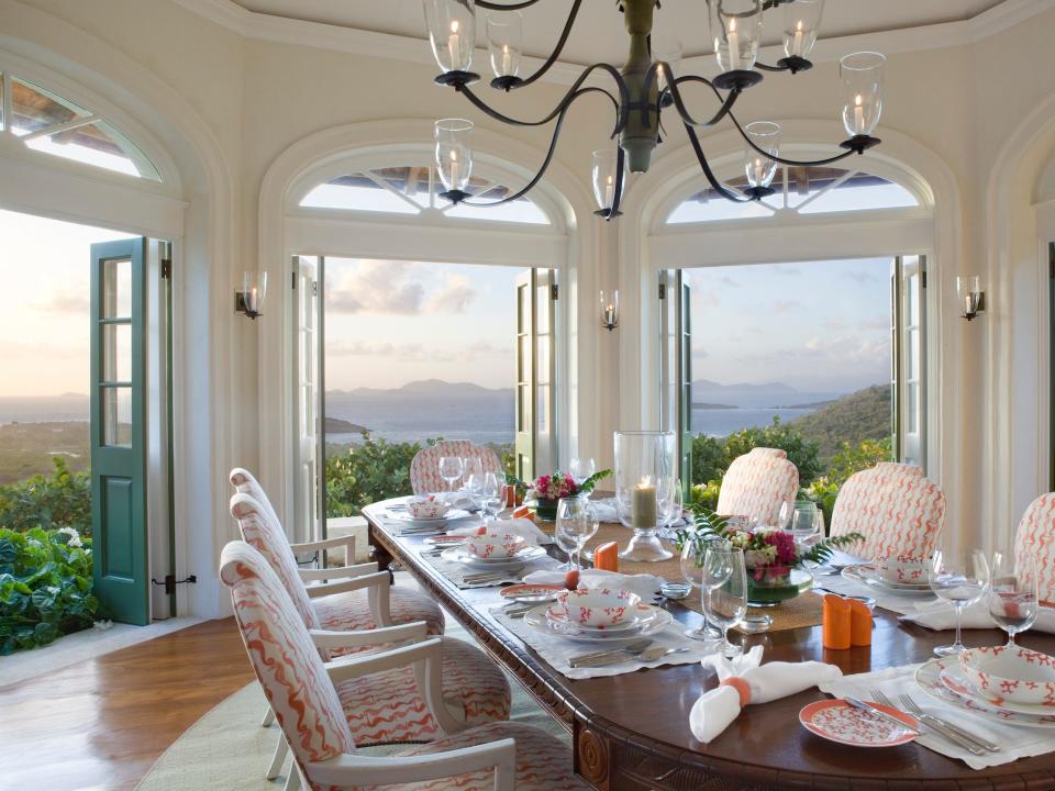 The Coccoloba villa in Mustique, with windows overlooking the ocean