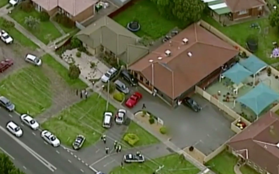 Kiddy Palace Learning Centre shown from above after a three-year-old girl was killed in the car park on Monday.