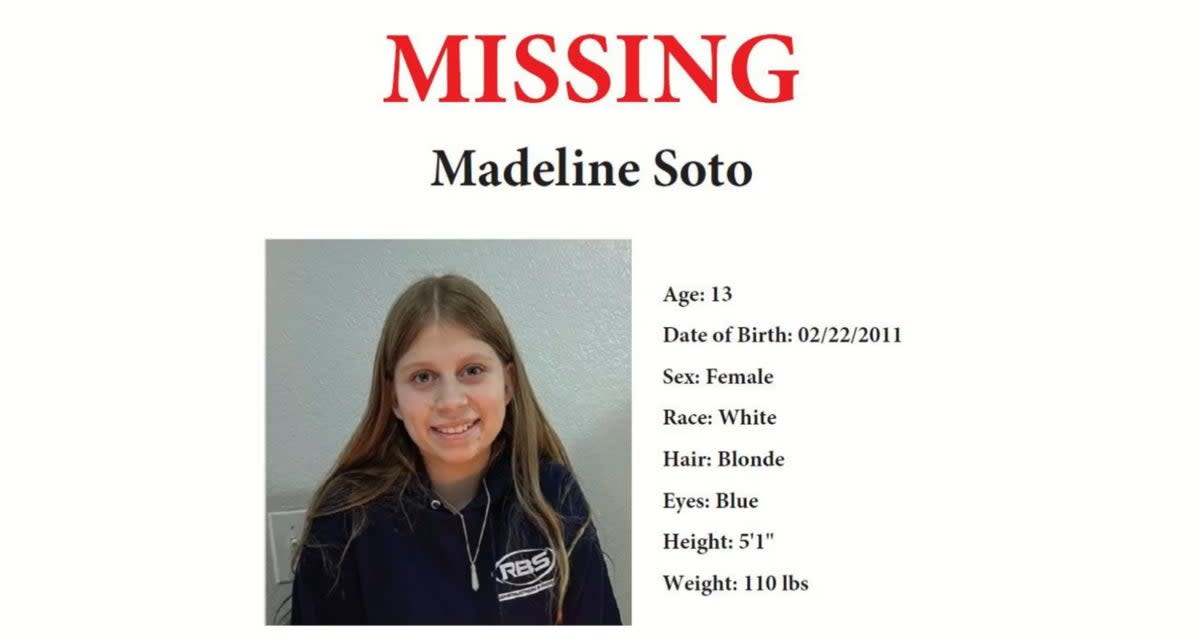 Madeline Soto was last seen on Monday 26 February 2024 near her school in Kissimmee, Florida (Orange County Sheriff’s Office)