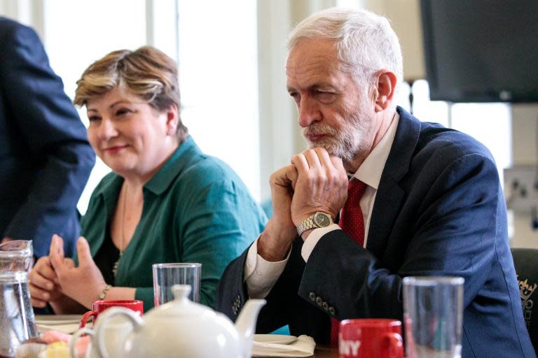 Emily Thornberry has claimed she has a "large number of things" she wishes to say to Donald Trump during his state visit - just not in front of the Queen. Ahead of the US president's trip to the UK in two weeks' time, the shadow foreign secretary urged Jeremy Corbyn to invite her along to any private meeting he may have with Mr Trump. Alongside the Liberal Democrat leader Sir Vince Cable and the Commons speaker John Bercow, the Labour leader has rejected an invitation to attend a state banquet at Buckingham Palace in honour of Mr Trump next month. The Labour frontbencher, who has previously described the US leader as a "an asteroid of awfulness" and a "racist", dismissed suggestions the decision not to attend the pomp dinner was due to not wanting to share an audience with Mr Trump. Instead, she said: "We're saying that we won't go to the state dinner but if the American president wants to see us then I'm more than happy to see him." "If Jeremy is invited to the meet the president I will be urging Jeremy to allow me to come too because I have a large number of things I want to say to him, but I don't want to say those things to him in front of the Queen."Her remarks came as Mr Trump and the first lady Melania prepare to travel to the UK on a state visit between 3-6 June - coinciding with the 75th anniversary commemorations of the D-Day landings.Last month, Mr Corbyn turned down an invitation for the state banquet with Mr Trump, claiming: “Theresa May should not be rolling out the red carpet for a state visit to honour a president who rips up vital international treaties, backs climate change denial and uses racist and misogynist rhetoric."But the Labour leader added he would “welcome” a meeting with Mr Trump. “Maintaining an important relationship with the United States does not require the pomp and ceremony of a state visit. It is disappointing that the prime minister has again opted to kowtow to this US administration," he said.Speaking to the BBC Radio 4's Today programme, Ms Thornberry also said she was "concerned" about the escalating tensions between the United States and Iran in recent weeks."Really the Iranian nuclear deal was the beginnings of progress, the door for progress," she said. "When Donald Trump closed that door and said he was going to have no more to do with the Iranian nuclear deal - the reason I'm so sad and so concerned about it is that if we don't go through the door of progress what is the alternative? How do we stop the Iranians developing nuclear weapons? "And my real worry is particularly with this current administration we could be heading for war."During her appearance on the BBC, Ms Thornberry added that unless there were "radical" changes to the prime minister's Brexit plans before she presents them to the Commons next month, then Labour will vote against the government.