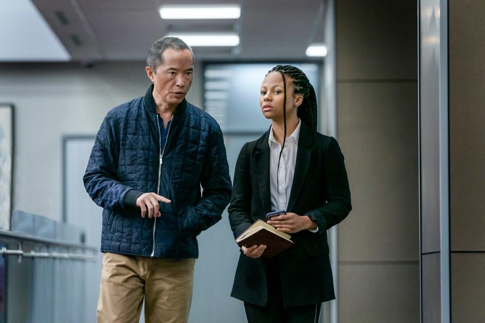 Myha'la Herrold and Ken Leung in Industry, 2020.