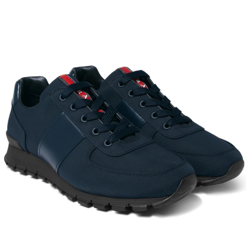 <p>A luxury take on the whole 'Athleisure' thing, Prada's midnight blue runners are, as is expected from those stylish Italians, a thing of subtle beauty. </p><p><em><a rel="nofollow noopener" href="https://www.mrporter.com/en-gb/mens/prada/match-race-leather-trimmed-canvas-sneakers/803328" target="_blank" data-ylk="slk:£470, mrporter.com;elm:context_link;itc:0;sec:content-canvas" class="link ">£470, mrporter.com</a></em></p>