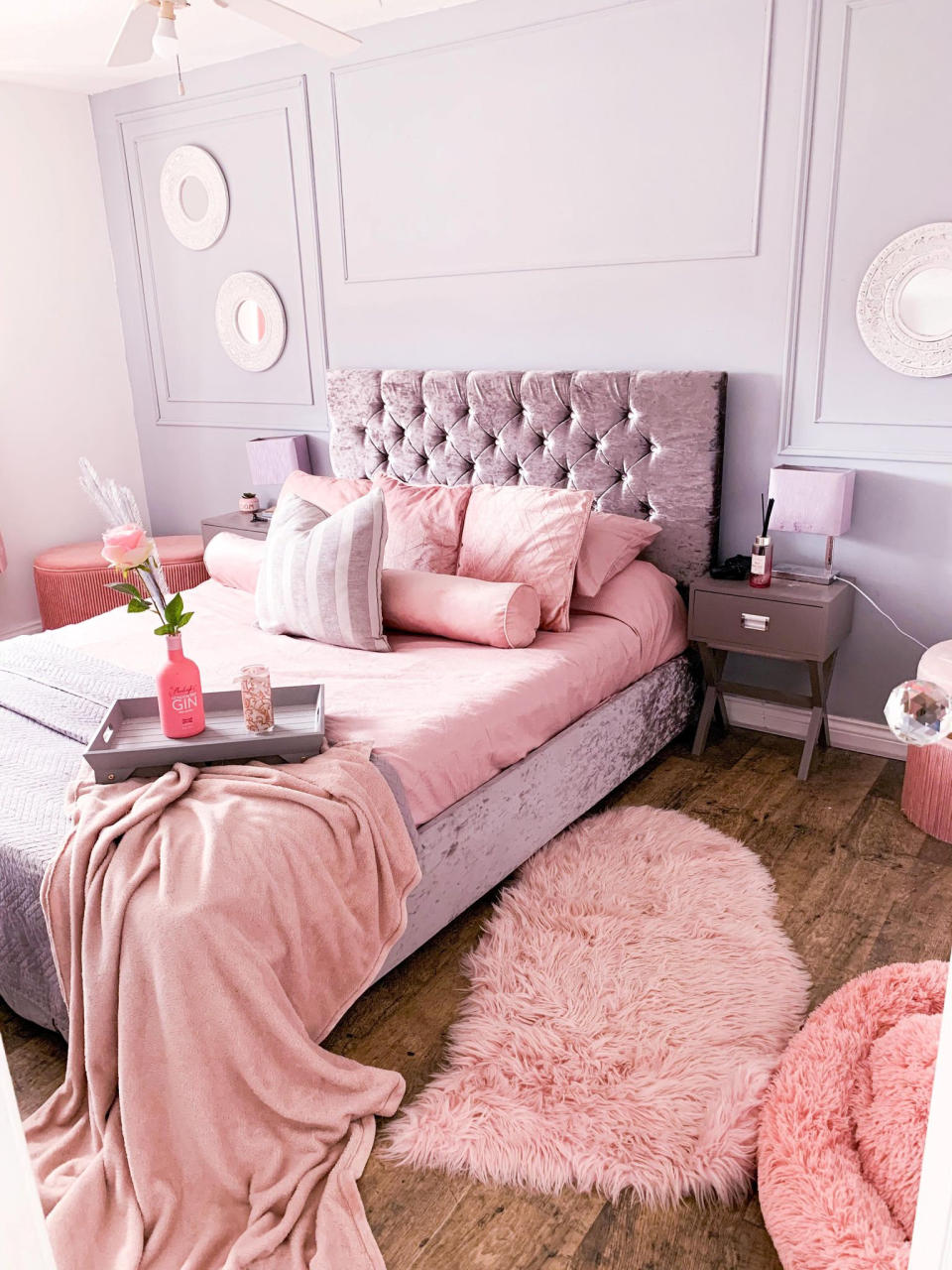 Maria Alison, 29, has spent the last two years decorating her modest Sunderland semi-detached house that she bought in May 2019 almost entirely pink.