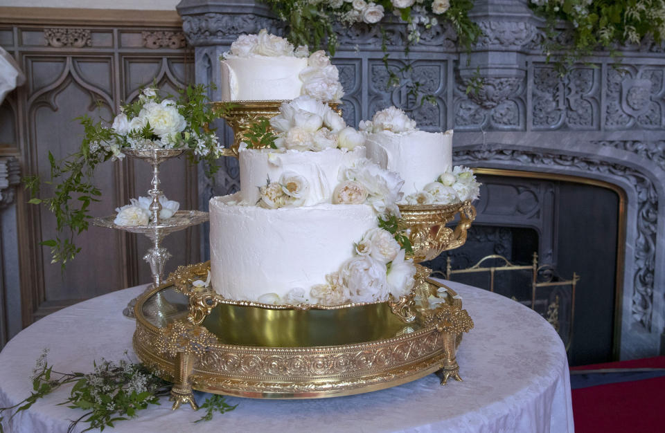 The wedding cake for the Duke and Duchess of Sussex, created by Claire Ptak. (Photo: WPA Pool via Getty Images)