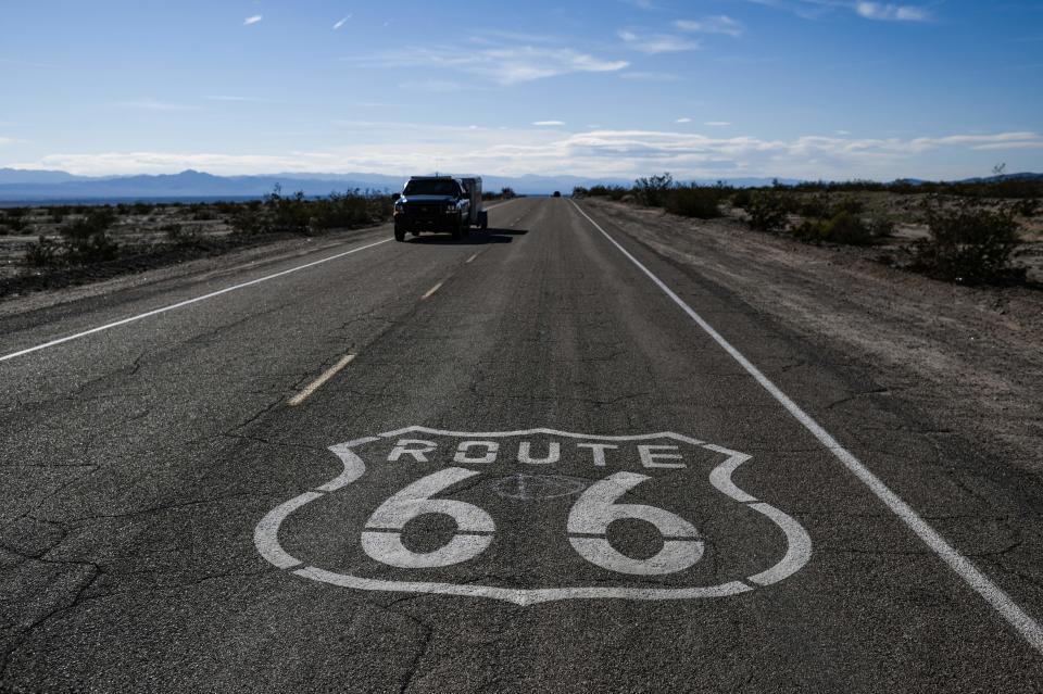 U.S. Route 66 is the Main Street of America, or the Mother Road, and was one of the original highways in the U.S. Established in November 1926, the highway originally ran from Chicago, Illinois, through Missouri, Kansas, Oklahoma, Texas, New Mexico, and Arizona before ending in Santa Monica in California.