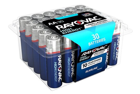 Pack of 30 Rayovac batteries