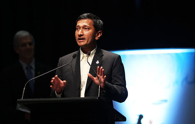 Vivian Balakrishnan speaking at an earlier event. (Getty Images file photo)