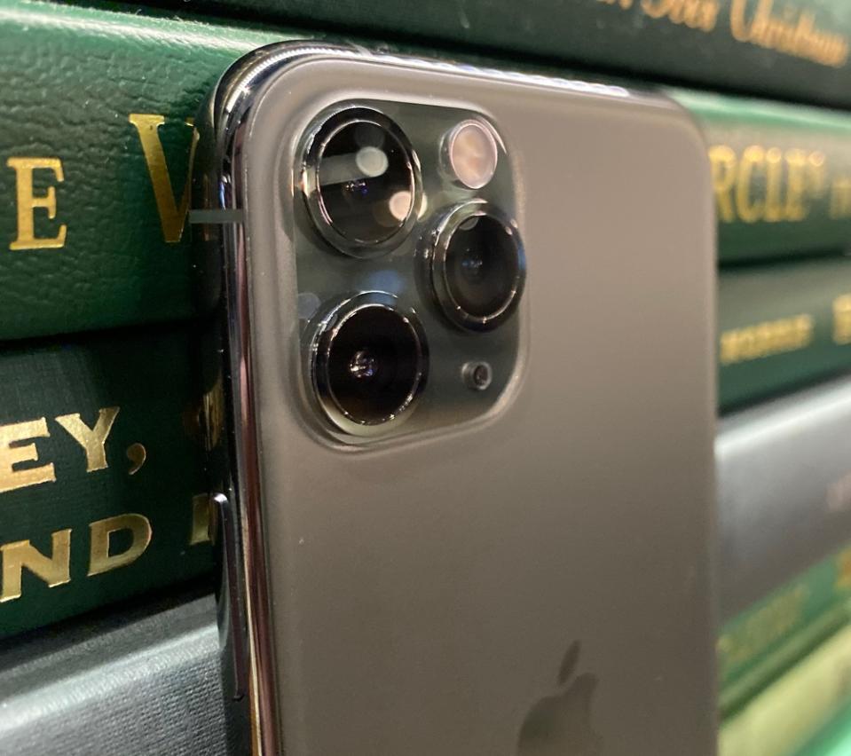 The triple-camera setup on the iPhone Pro. (Image: Dan Howley)