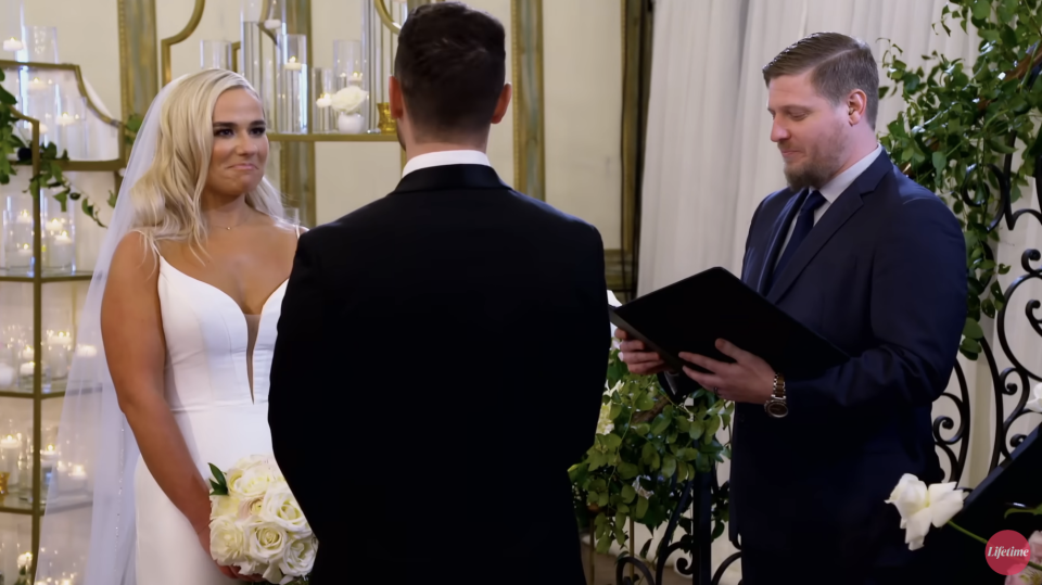 wedding day from episode of "married at first sight"