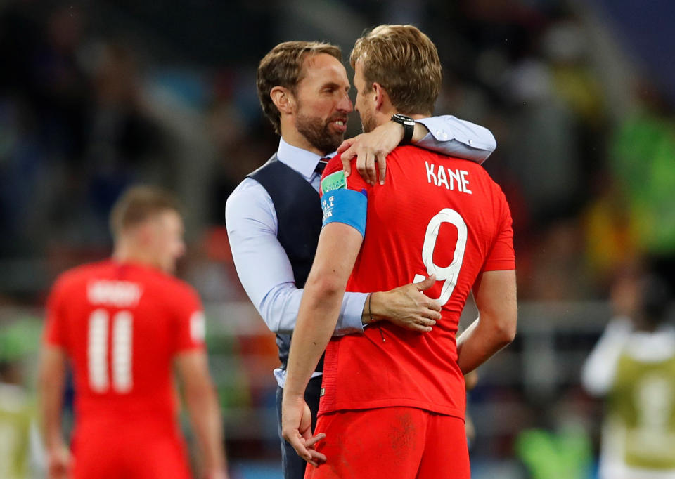 Carry me home: Gareth Southgate has bowled over England fans – and Harry Kane