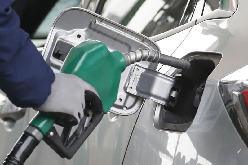 Gasoline prices are on the rise as broader markets rally in response to positive news in the U.S. economy. But according to GasBuddy, prices are approaching a level that could sour the mood for consumers. File photo by John Angelillo/UPI