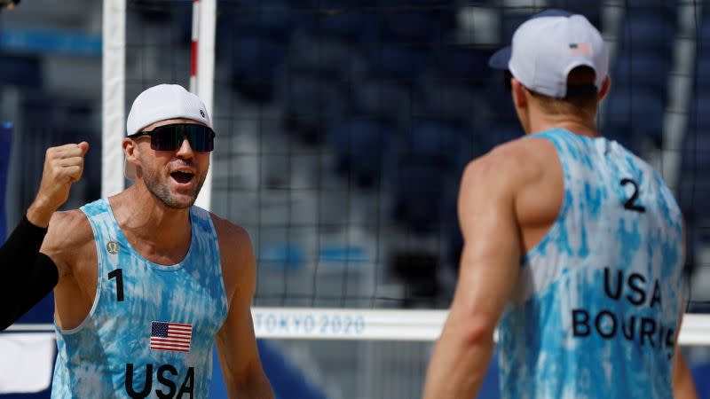 Beach Volleyball - Men - Pool C - USA (Gibb/Bourne) v Switzerland (Heidrich/Gerson)