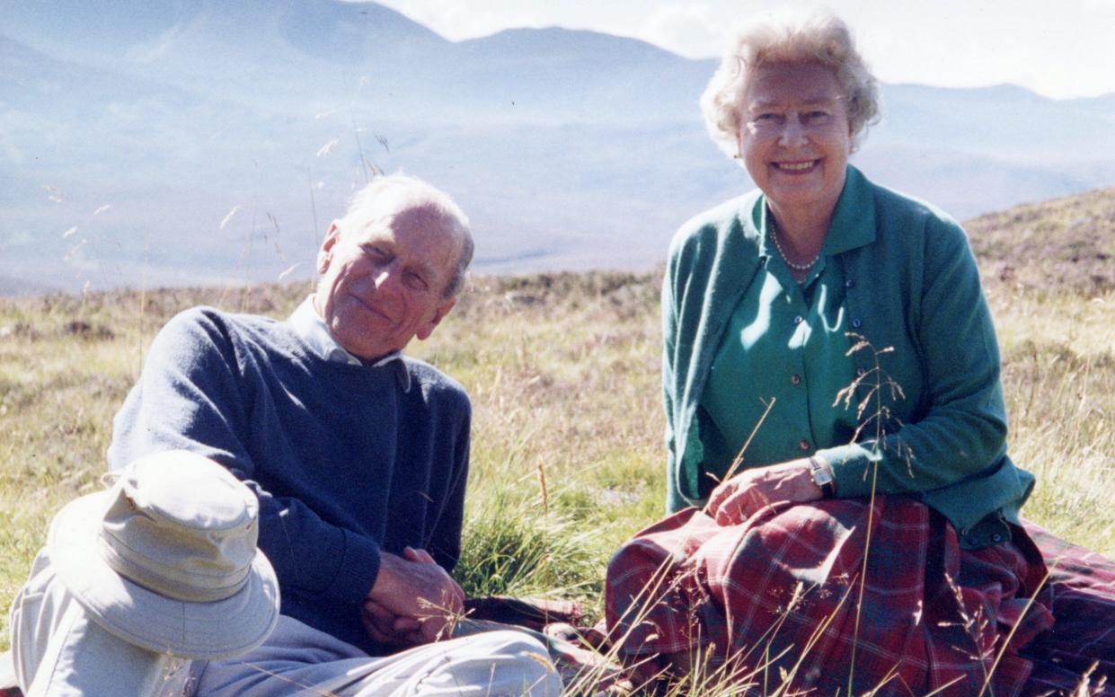 Prince Philip and the Queen in a 2003 picture taken at Balmoral picture and released by Buckingham Palace on Friday - The Countess of Wessex/PA