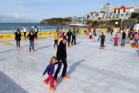 A general view of the Bondi Beach Ice Rink on July 10, 2012 in Sydney, Australia. One of the most popular attractions of the annual winter festival, the beach ice rink opened to the public last week complete with ice skat