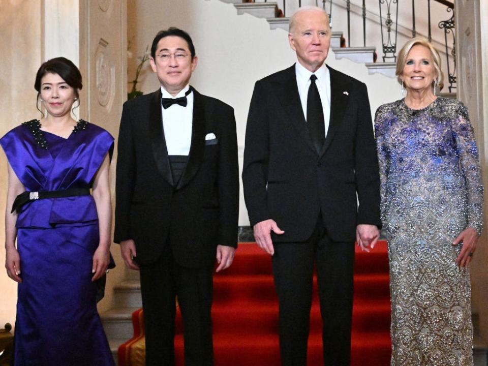 Joe Biden and Jill Biden at a White House state dinner for Japan