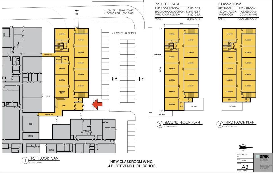 The Edison school district’s $97 million Capital Improvement Project includes additions and renovations to J.P. Stevens High School.